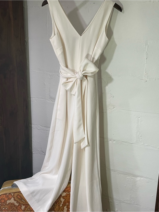 J. Crew Pants - J. Crew Ivory V-Neck Jumpsuit with Waist Tie